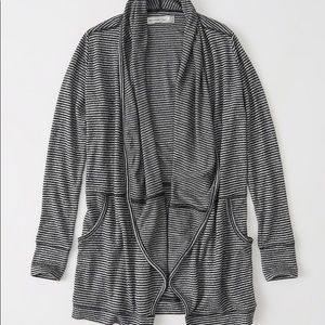 Abercrombie and Fitch striped jersey knit cardigan